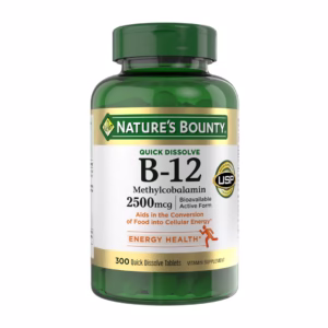 Vitamina B-12 Nature's Bounty 2500 mcg, 300 comprimidos de disolución rápida