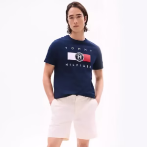 Camiseta de cuello redondo con logotipo